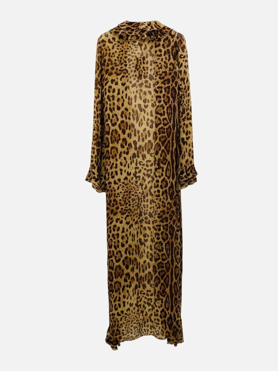 Pre - loved RAT & BOA Beige & Brown Leopard Coverup at Reems Closet