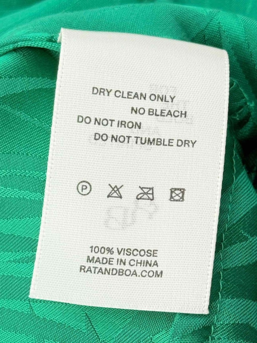 Pre-loved RAT & BOA Harlequin Green Size XSmall Short Dress at Reems Closet