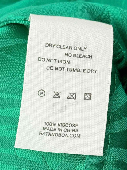 Pre-loved RAT & BOA Harlequin Green Size XSmall Short Dress at Reems Closet