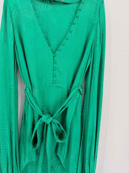Pre-loved RAT & BOA Harlequin Green Size XSmall Short Dress at Reems Closet