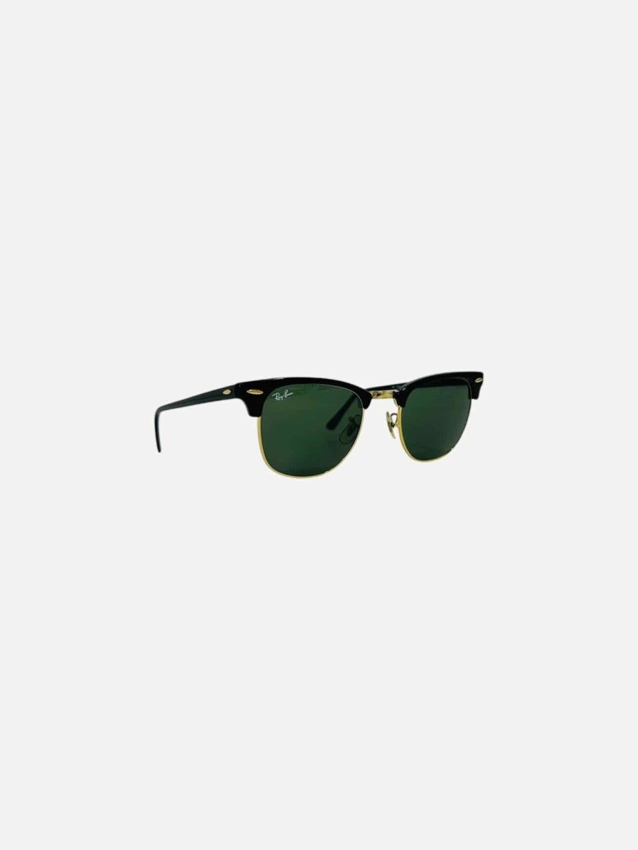 Pre - loved RAY - BAN Clubmaster Classic Black Sunglasses at Reems Closet