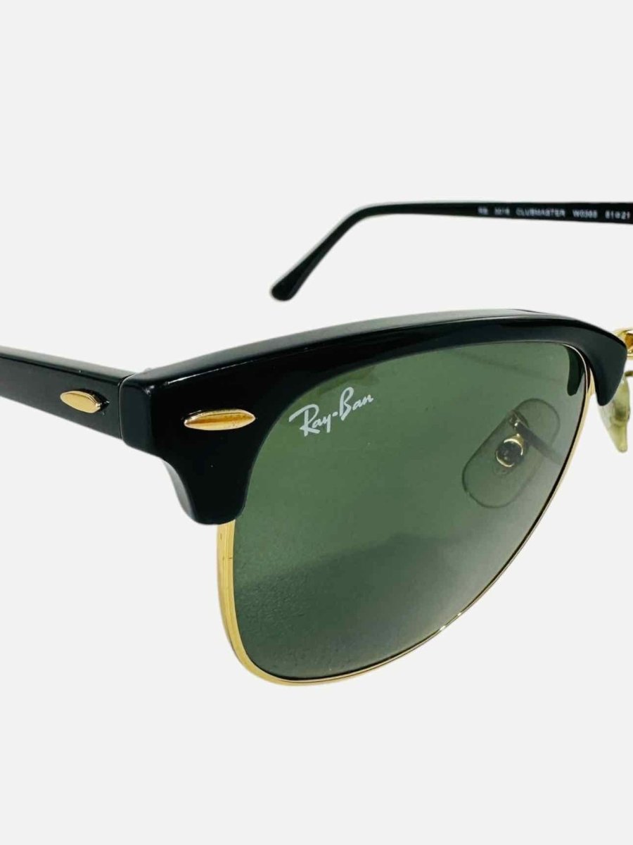 Pre - loved RAY - BAN Clubmaster Classic Black Sunglasses at Reems Closet