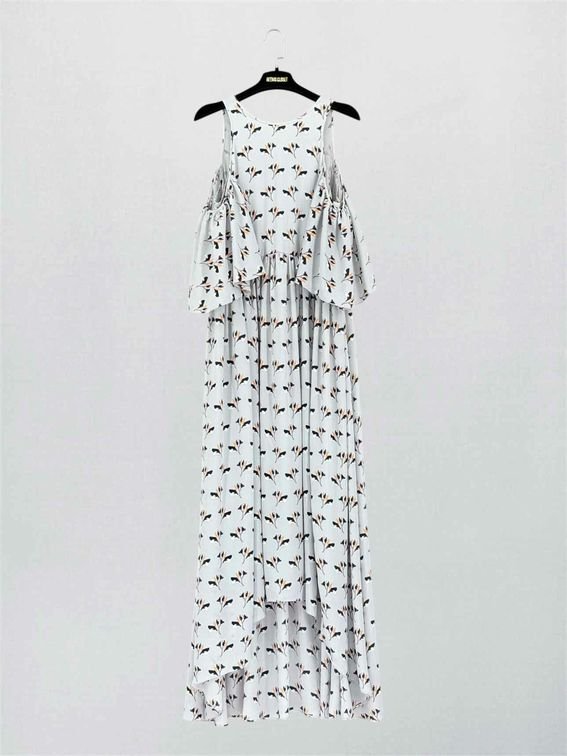 Pre-loved REBECCA MINKOFF Robbie Printed Size Small Long Dress at Reems Closet