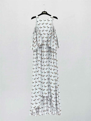 Pre-loved REBECCA MINKOFF Robbie Printed Size Small Long Dress at Reems Closet