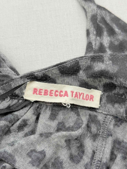 Pre - loved REBECCA TAYLOR Black & Grey Size Small Long Dress at Reems Closet