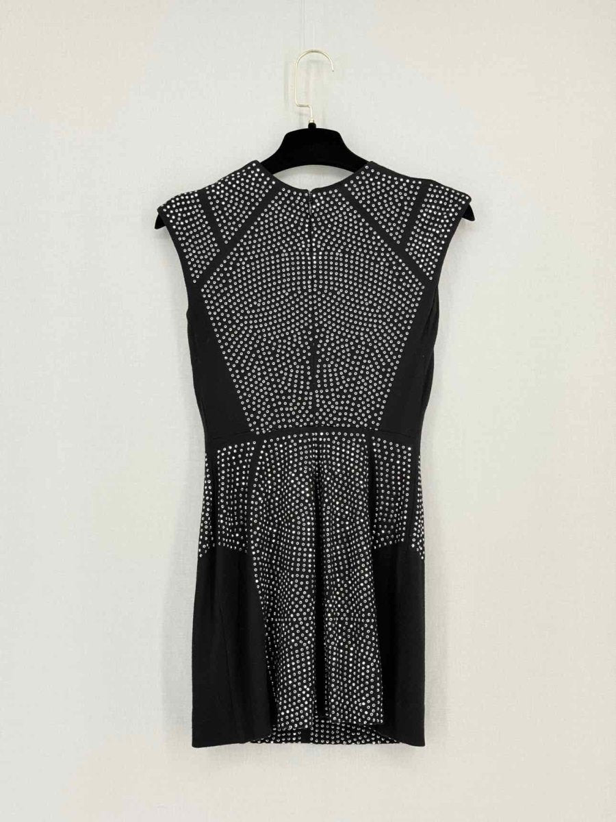 Pre - loved REBECCA TAYLOR Black Studded Size XSmall Short Dress at Reems Closet
