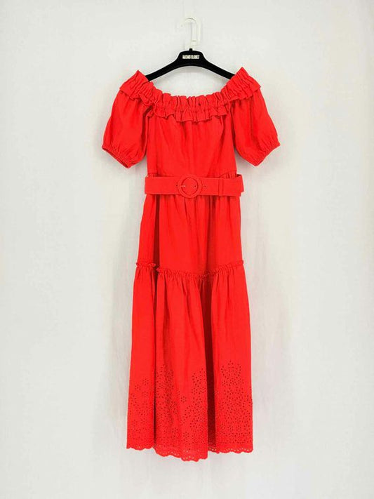 Pre-loved REBECCA VALLANCE Portia Red Size US 2 Midi Dress at Reems Closet