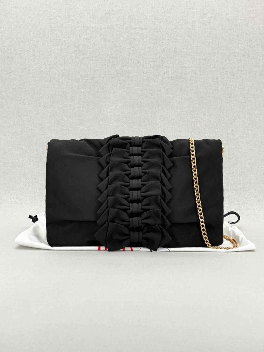 Pre - loved RED VALENTINO Black Clutch at Reems Closet