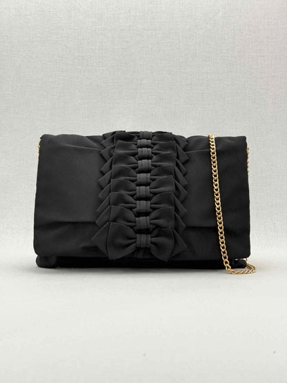 Pre - loved RED VALENTINO Black Clutch at Reems Closet