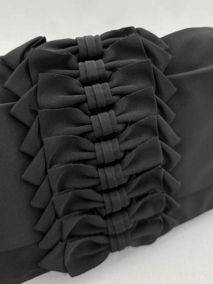 Pre - loved RED VALENTINO Black Clutch at Reems Closet