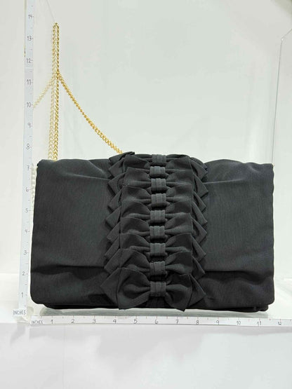 Pre - loved RED VALENTINO Black Clutch at Reems Closet