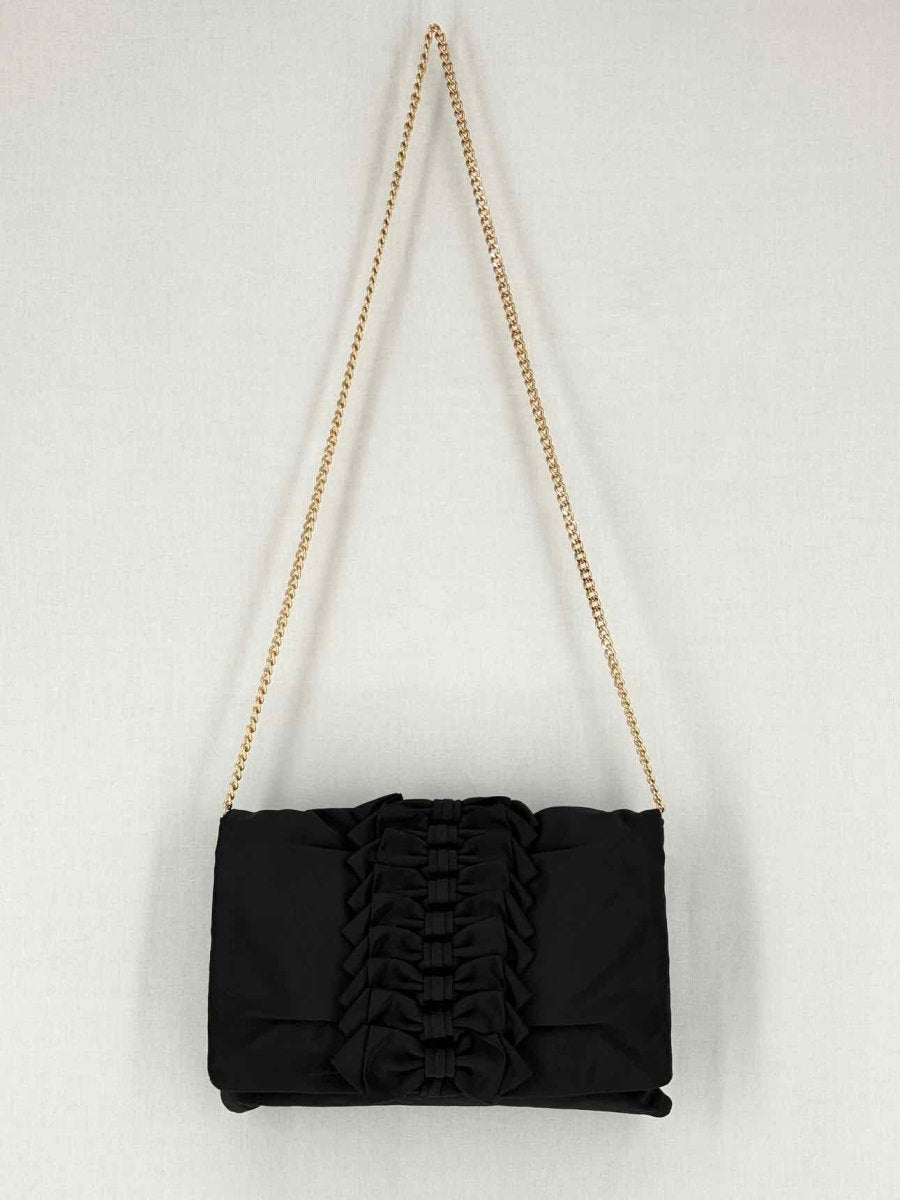 Pre - loved RED VALENTINO Black Clutch at Reems Closet