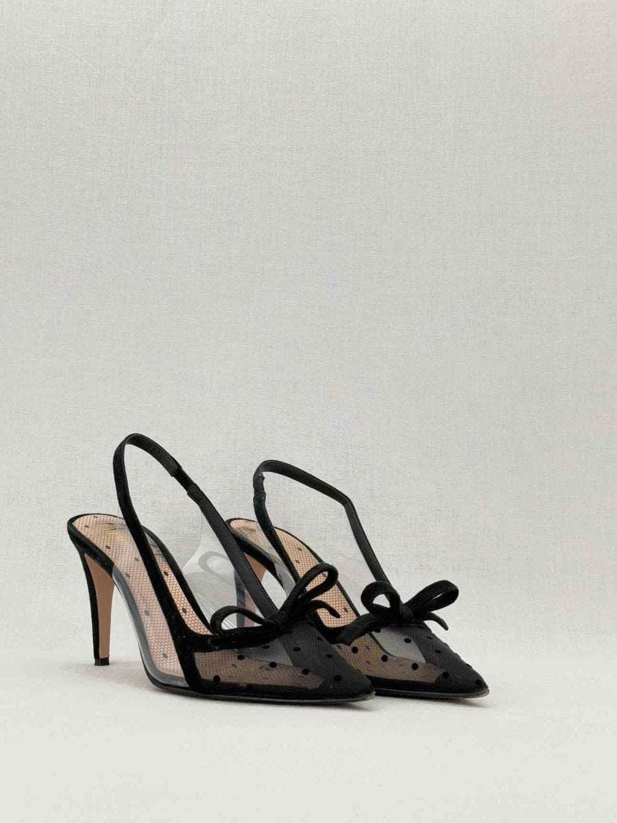 Pre - loved RED VALENTINO Black Polka Dot Size EU 39 Pumps at Reems Closet