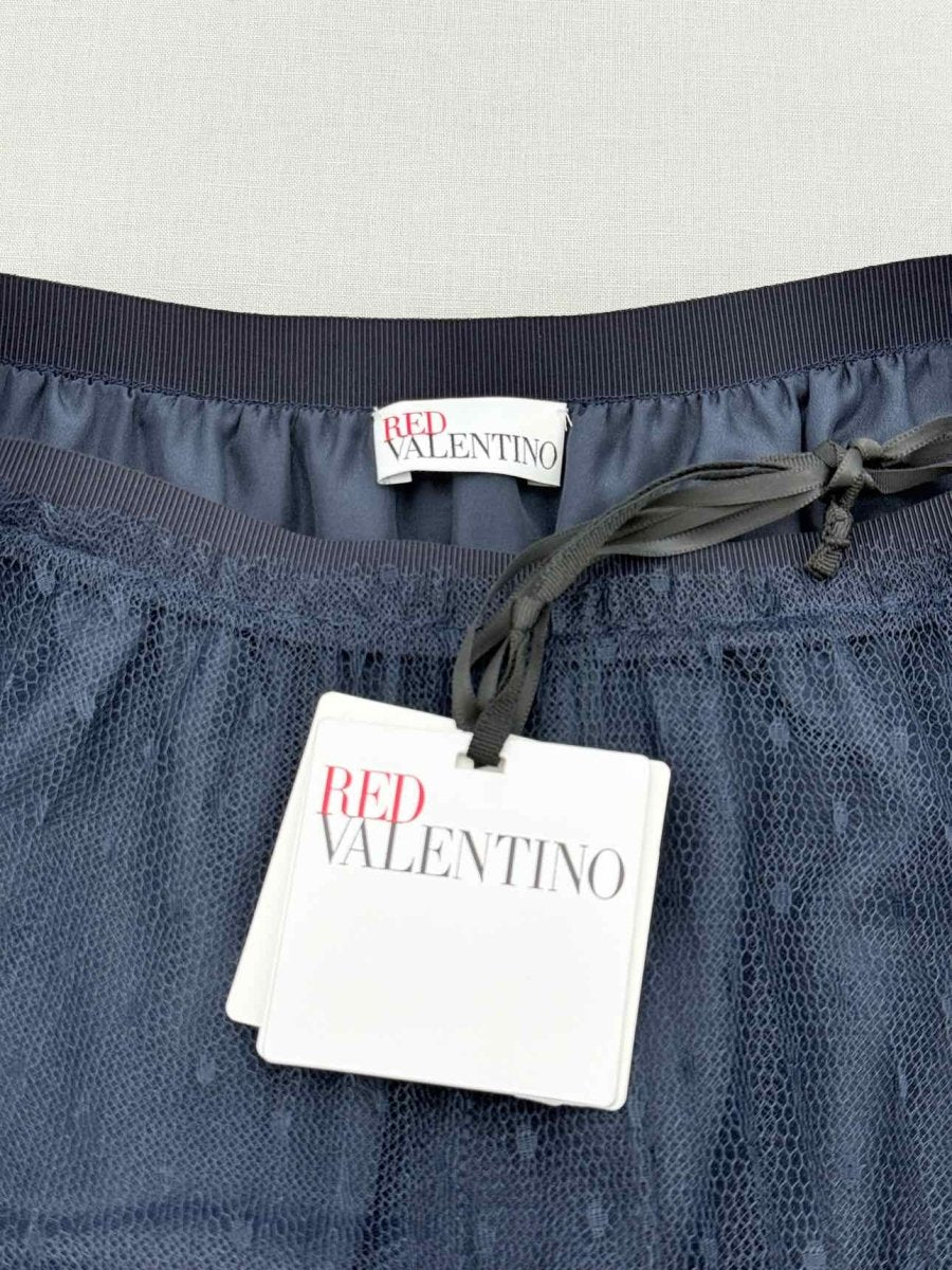 Pre - loved RED VALENTINO Navy Blue Size US 2 Midi Skirt at Reems Closet