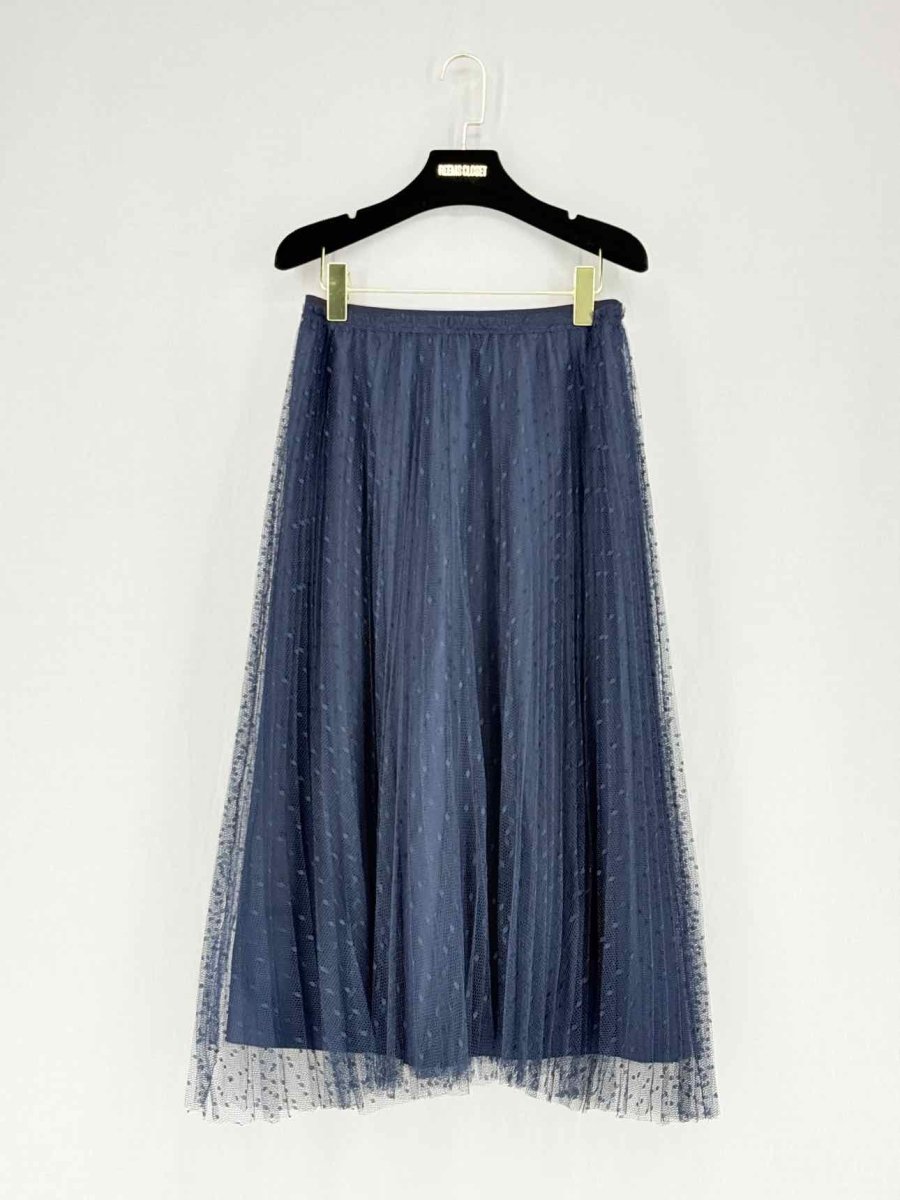 Pre - loved RED VALENTINO Navy Blue Size US 2 Midi Skirt at Reems Closet