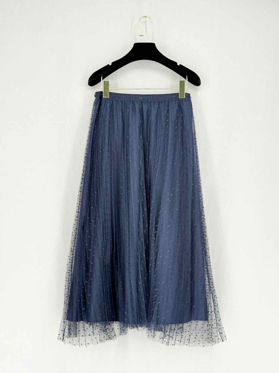 Pre - loved RED VALENTINO Navy Blue Size US 2 Midi Skirt at Reems Closet