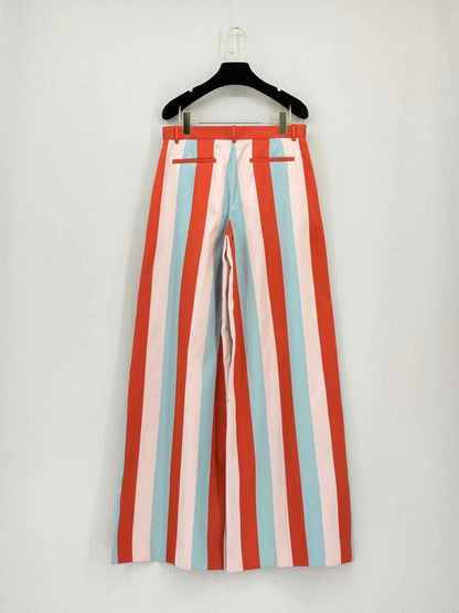 Pre - loved RED VALENTINO Red Multicolor Striped Size US 6 Pants at Reems Closet