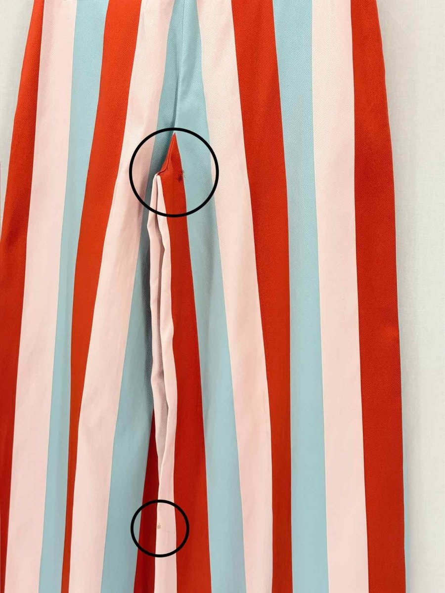 Pre - loved RED VALENTINO Red Multicolor Striped Size US 6 Pants at Reems Closet