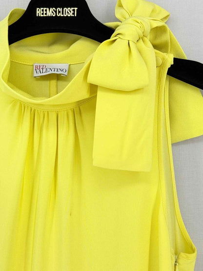 Pre-loved RED VALENTINO Yellow Size Medium Short Dress at Reems Closet