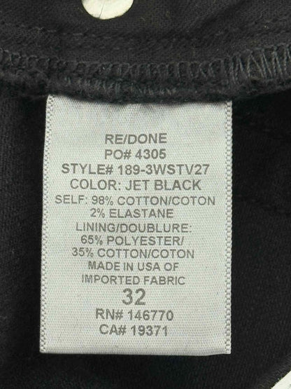 Pre - loved RE/DONE Black Size 32 Jeans at Reems Closet