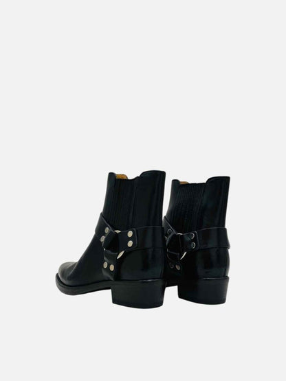 Pre - loved RE/DONE Cavalry Black Ankle Boots 39 at Reems Closet