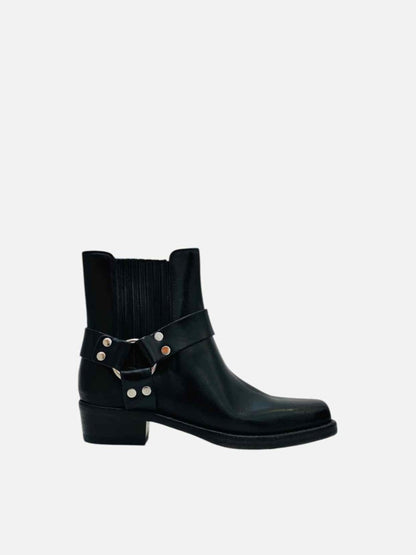 Pre - loved RE/DONE Cavalry Black Ankle Boots 39 at Reems Closet