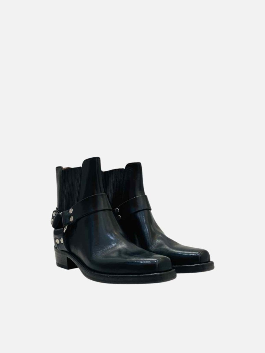 Pre - loved RE/DONE Cavalry Black Ankle Boots 39 at Reems Closet