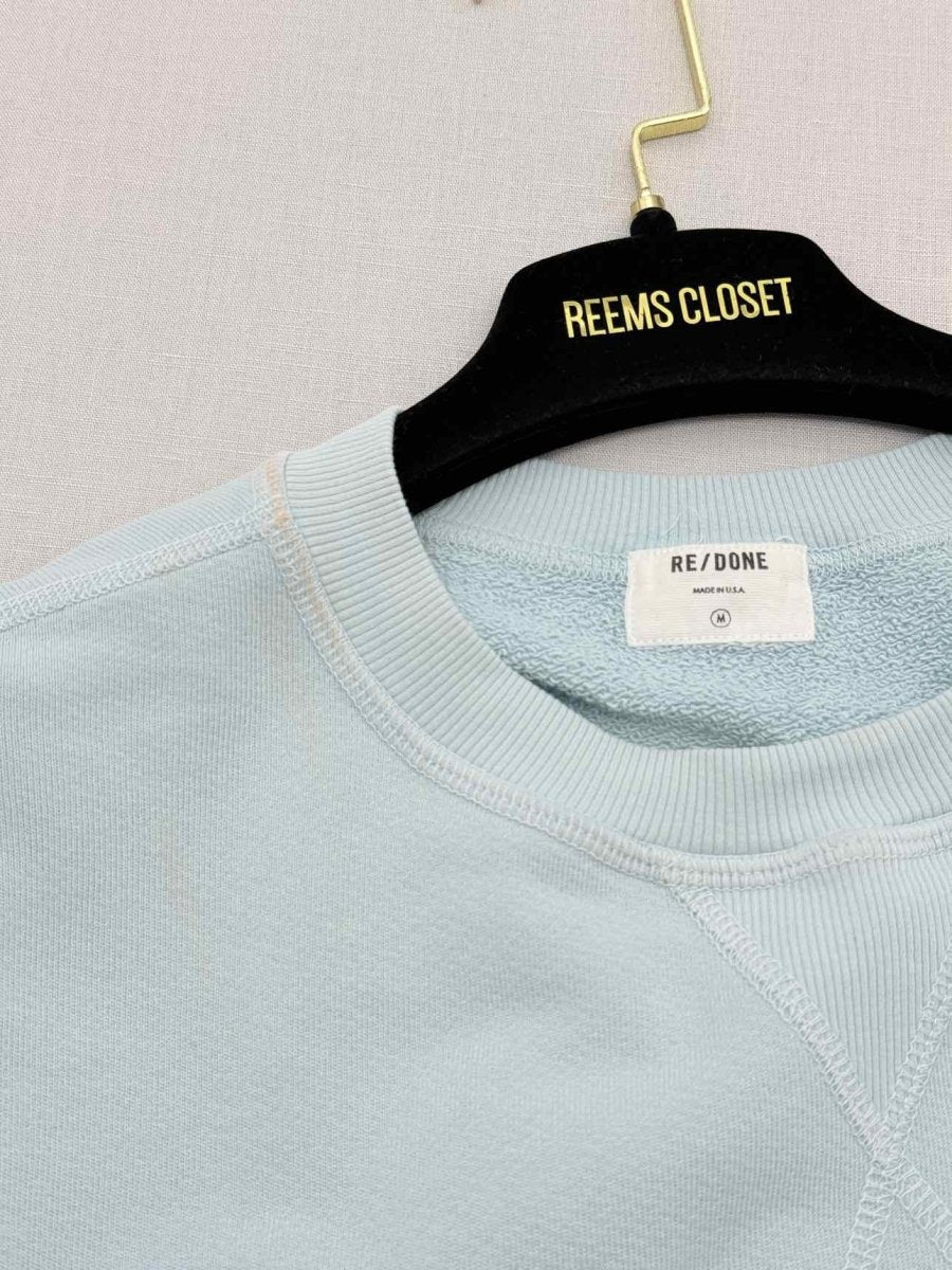Pre - loved RE/DONE Pale Blue Size Medium Sweatshirt at Reems Closet