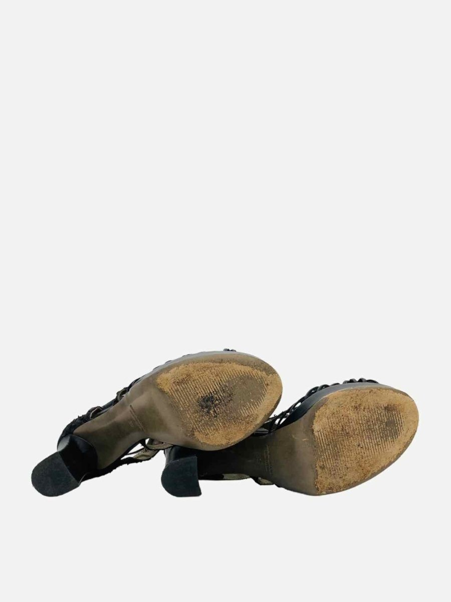Pre - loved REEMS CLOSET Black Size EU 38 Heeled Sandals at Reems Closet