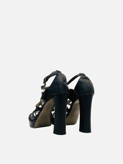 Pre - loved REEMS CLOSET Black Size EU 38 Heeled Sandals at Reems Closet