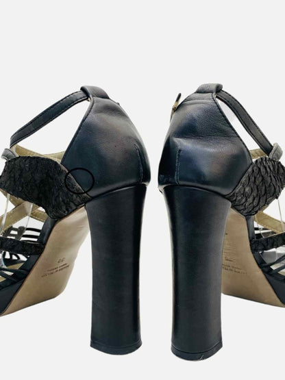 Pre - loved REEMS CLOSET Black Size EU 38 Heeled Sandals at Reems Closet