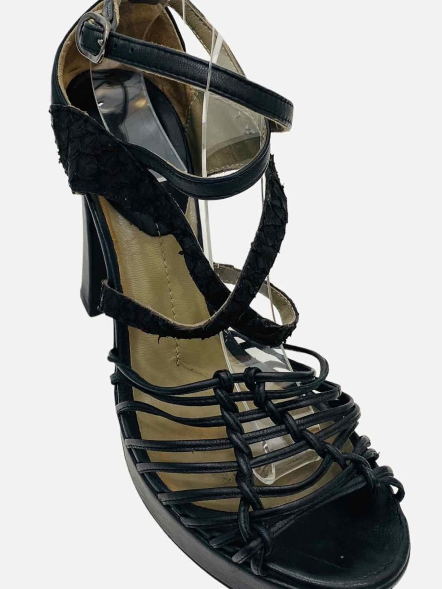 Pre - loved REEMS CLOSET Black Size EU 38 Heeled Sandals at Reems Closet