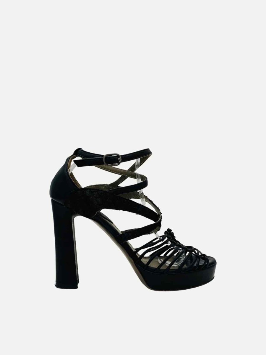 Pre - loved REEMS CLOSET Black Size EU 38 Heeled Sandals at Reems Closet