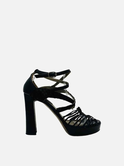Pre - loved REEMS CLOSET Black Size EU 38 Heeled Sandals at Reems Closet