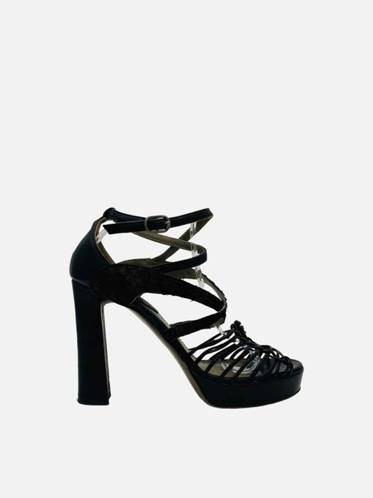 Pre - loved REEMS CLOSET Black Size EU 38 Heeled Sandals at Reems Closet