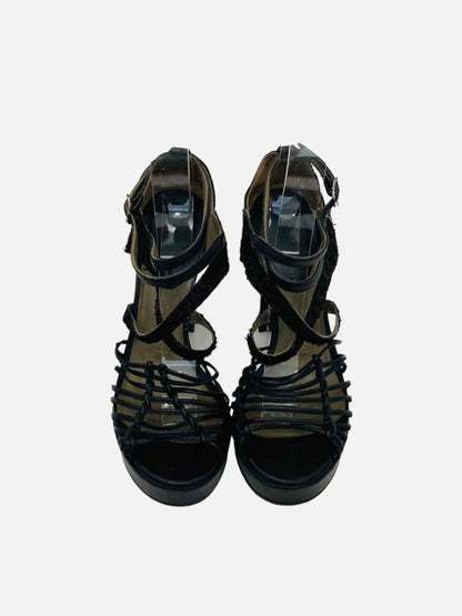 Pre - loved REEMS CLOSET Black Size EU 38 Heeled Sandals at Reems Closet