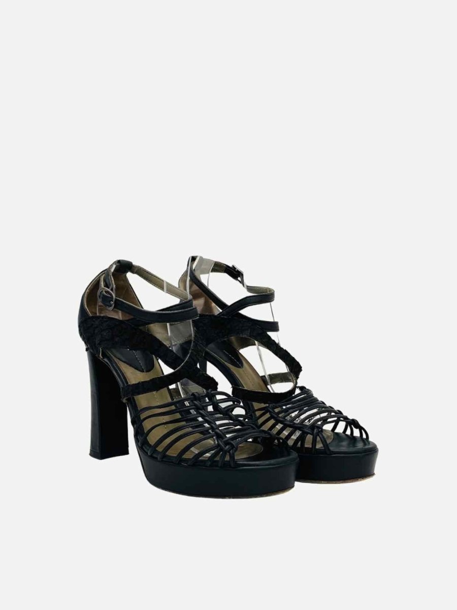 Pre - loved REEMS CLOSET Black Size EU 38 Heeled Sandals at Reems Closet