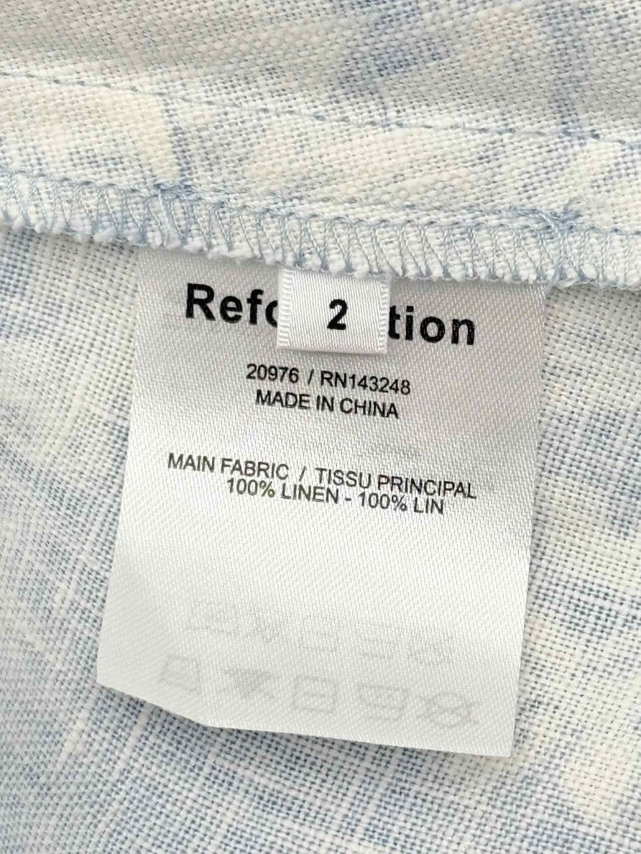 Pre-loved REFORMATION Blue & White Size US 2 Outfit Set at Reems Closet