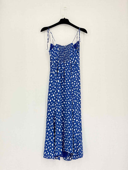 Pre-loved REFORMATION Blue & White Size US 4 Knee Length Dress at Reems Closet