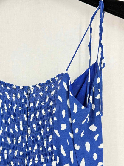 Pre-loved REFORMATION Blue & White Size US 4 Knee Length Dress at Reems Closet