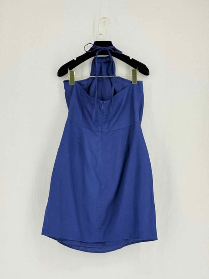 Pre-loved REFORMATION Navy Blue Size US 12 Short Dress at Reems Closet