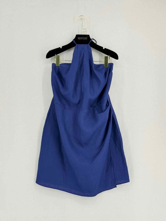 Pre-loved REFORMATION Navy Blue Size US 12 Short Dress at Reems Closet