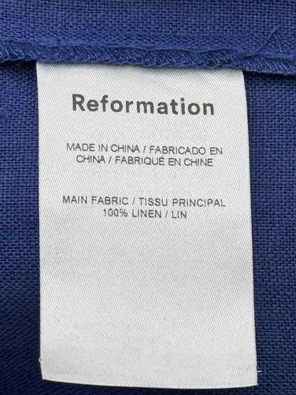 Pre-loved REFORMATION Navy Blue Size US 12 Short Dress at Reems Closet
