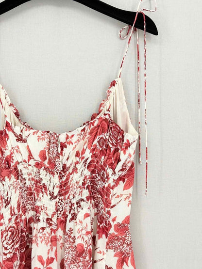 Pre-loved REFORMATION Nikita White & Red Size US 6 Short Dress at Reems Closet
