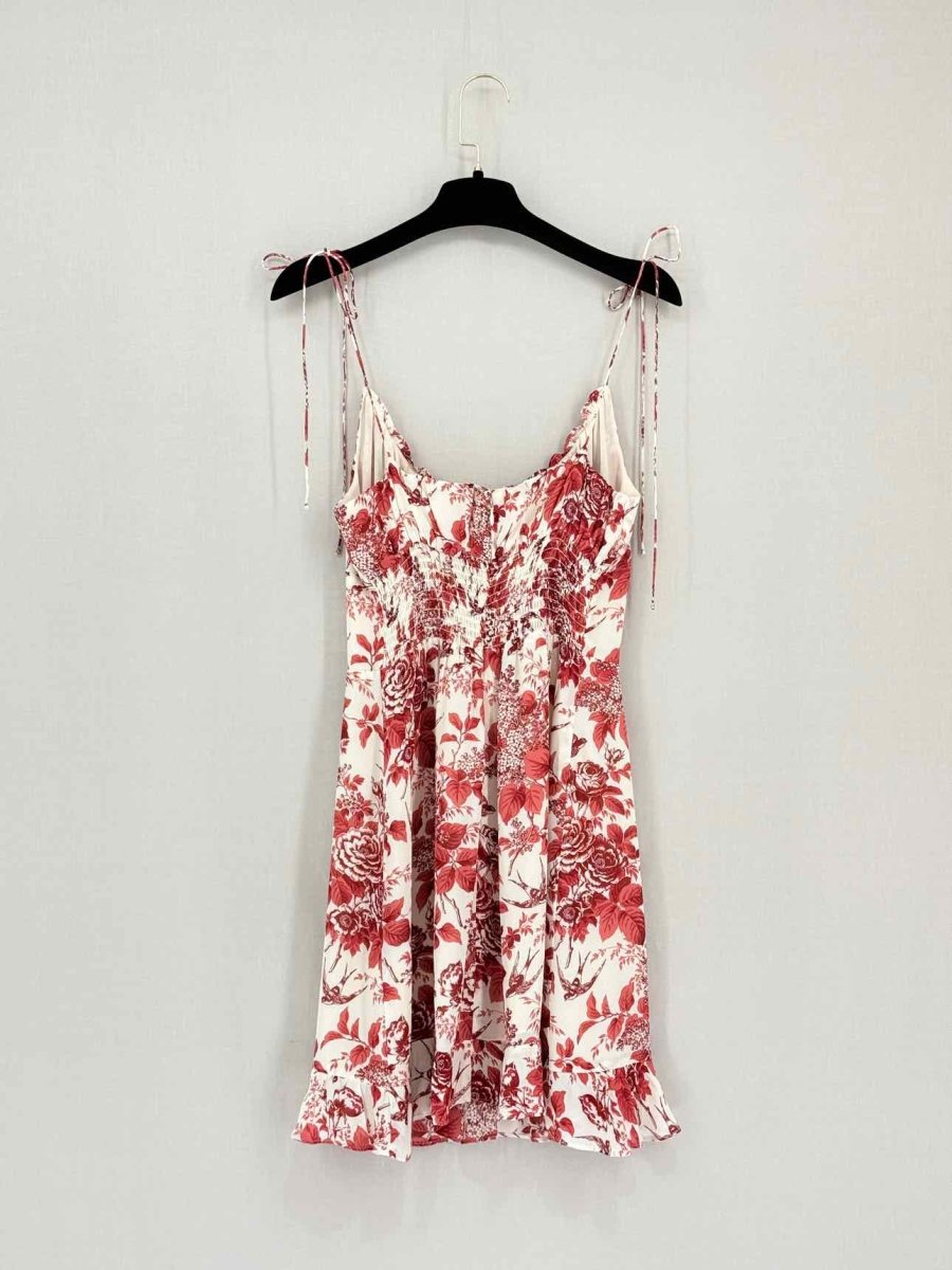 Pre-loved REFORMATION Nikita White & Red Size US 6 Short Dress at Reems Closet