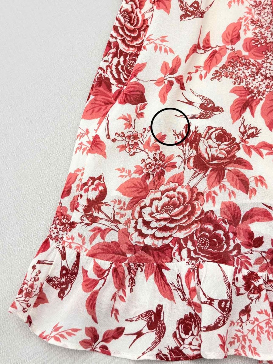 Pre-loved REFORMATION Nikita White & Red Size US 6 Short Dress at Reems Closet