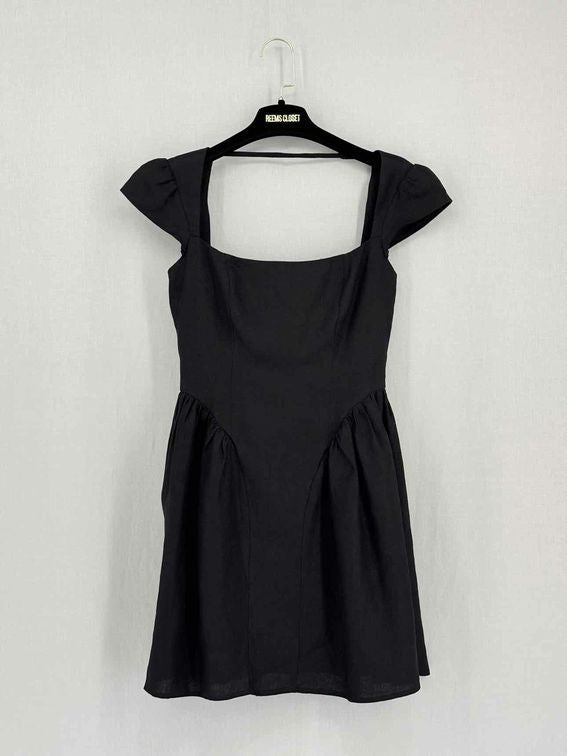 Pre-loved REFORMATION Oaklyn Black Size US 0 Short Dress at Reems Closet
