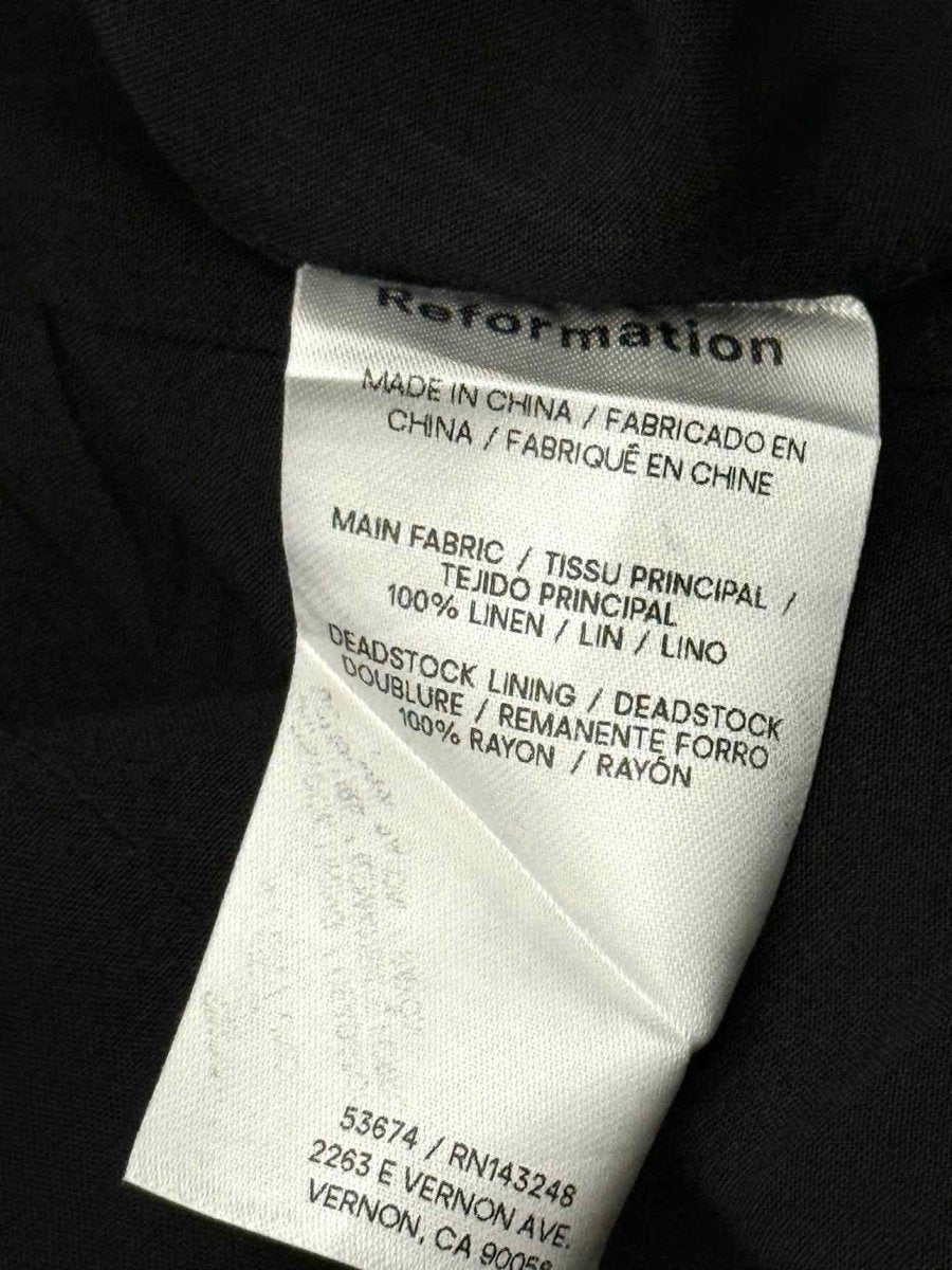 Pre-loved REFORMATION Oaklyn Black Size US 0 Short Dress at Reems Closet