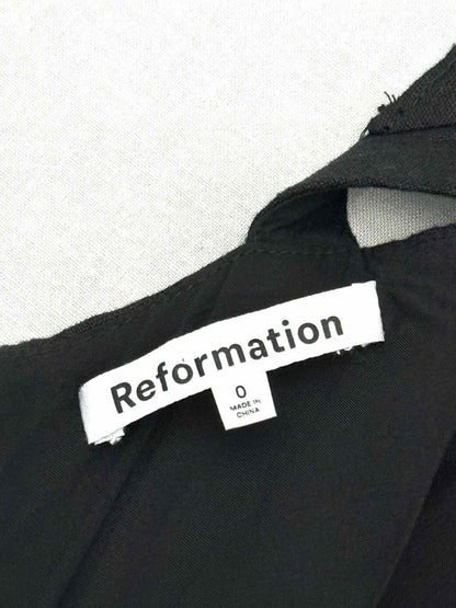 Pre-loved REFORMATION Oaklyn Black Size US 0 Short Dress at Reems Closet