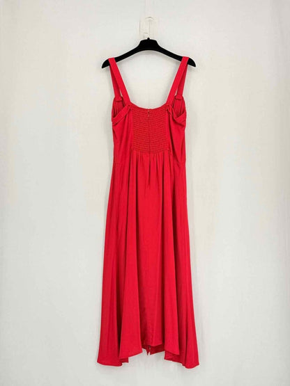 Pre - loved REFORMATION Red Size US 12 Knee Length Dress at Reems Closet